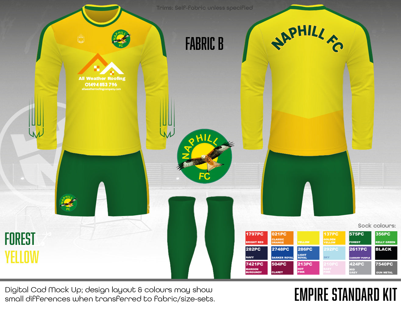 Naphill FC - GK kit (Fabric B)