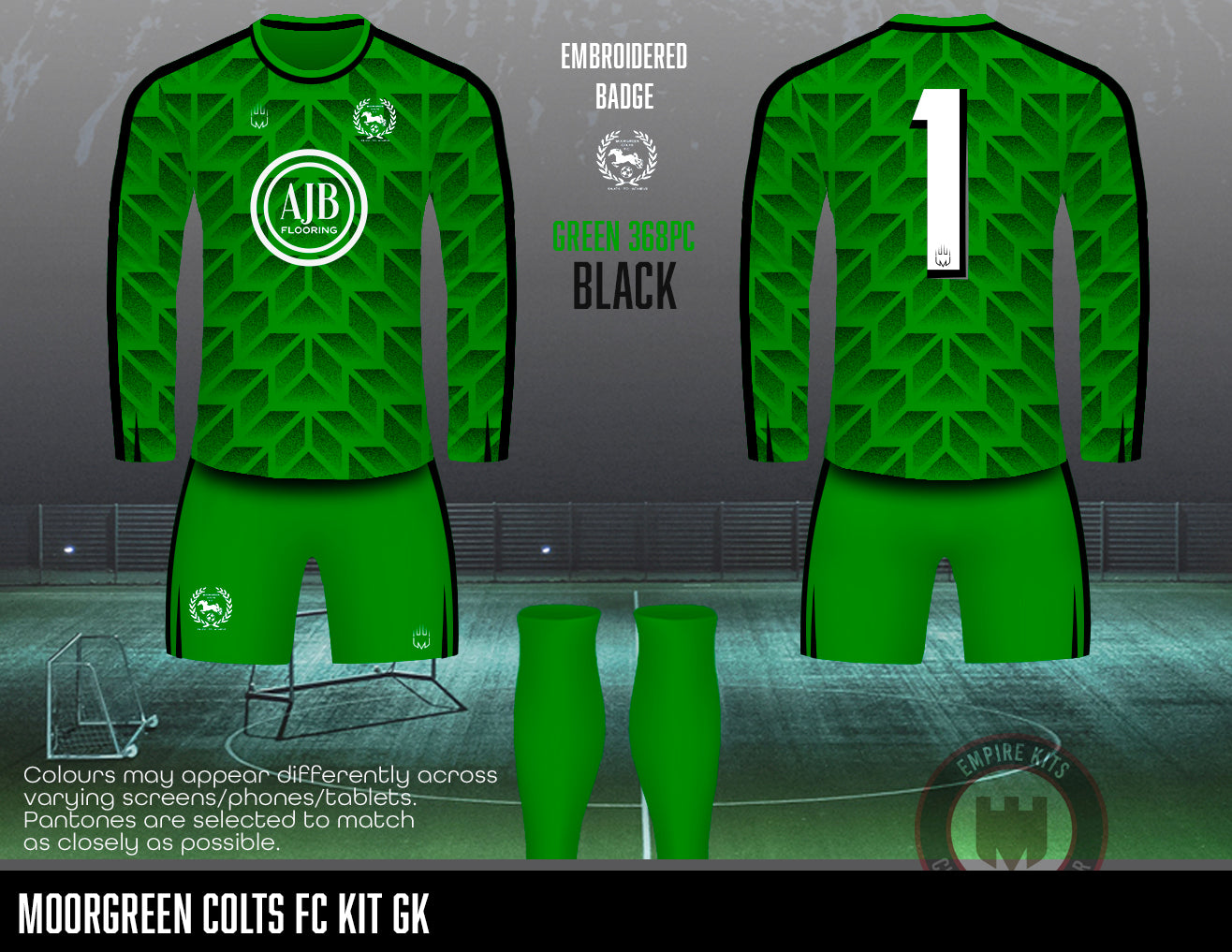 MOORGREEN COLTS FC - GK kit (AJB/embroidered)