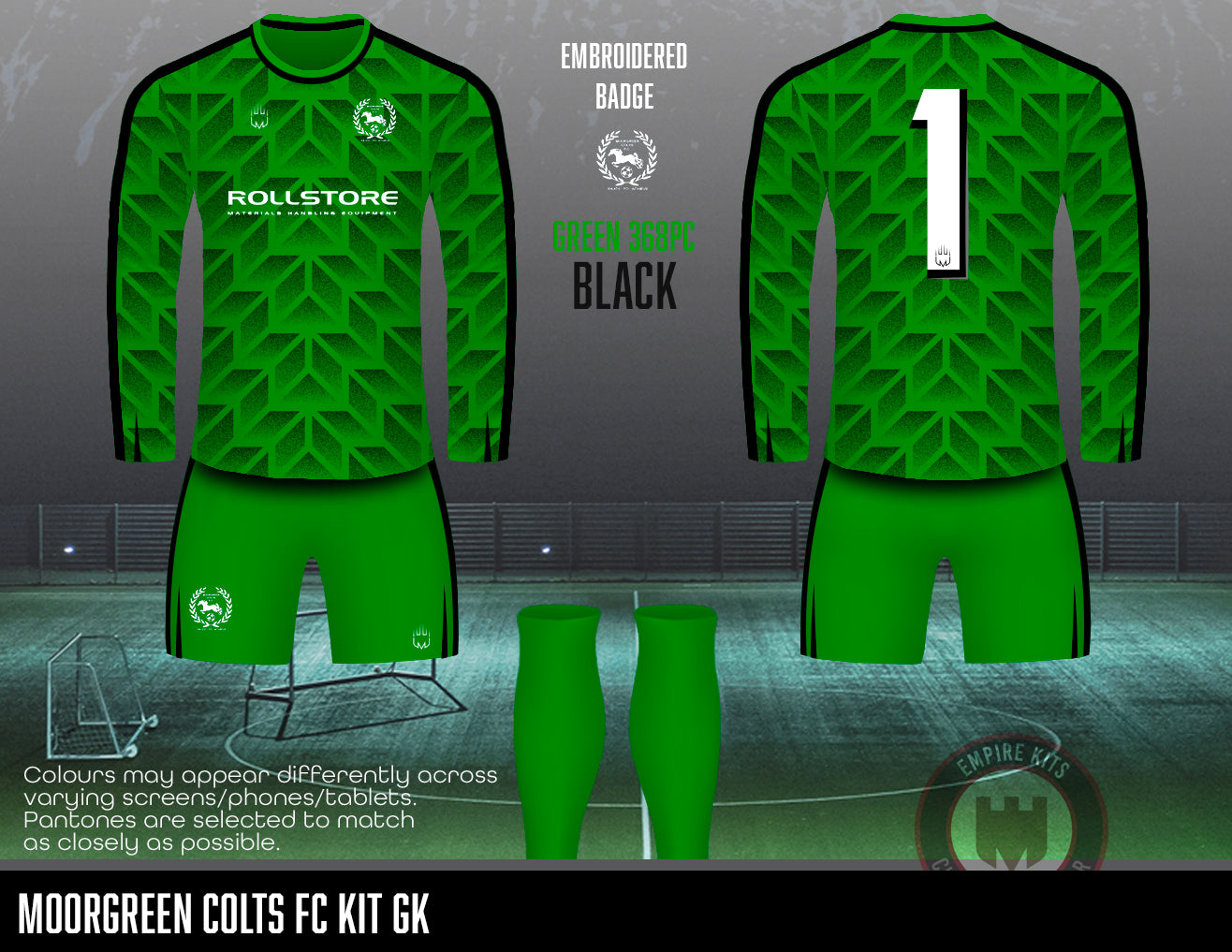 MOORGREEN COLTS FC - GK kit (green/embroidered)