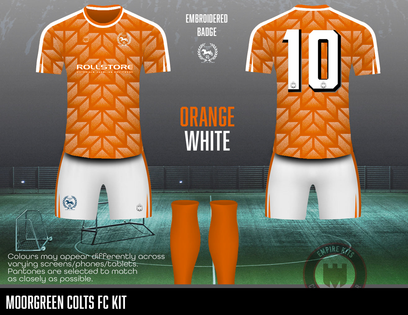 MOORGREEN COLTS FC - Training kit (orange/embroidered)