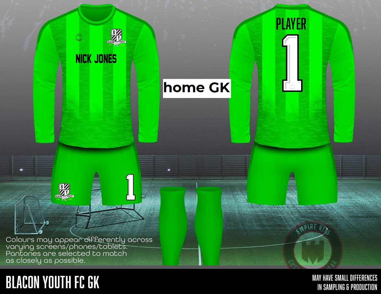 Blacon Youth FC - Home GK kit