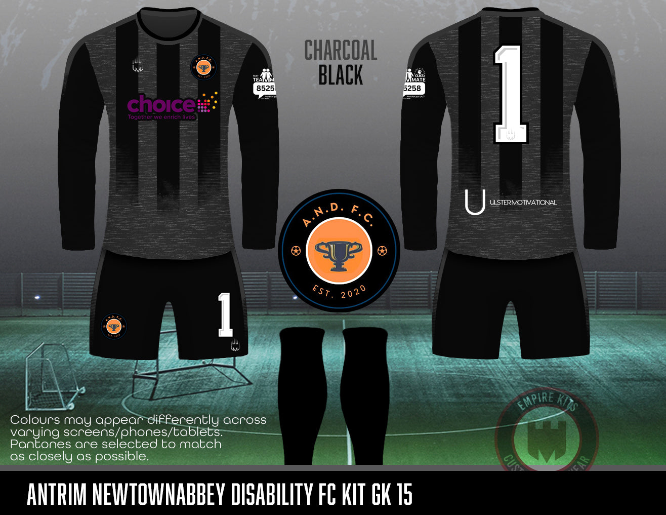 Antrim Newtownabbey Disability FC - GK (Charcoal)