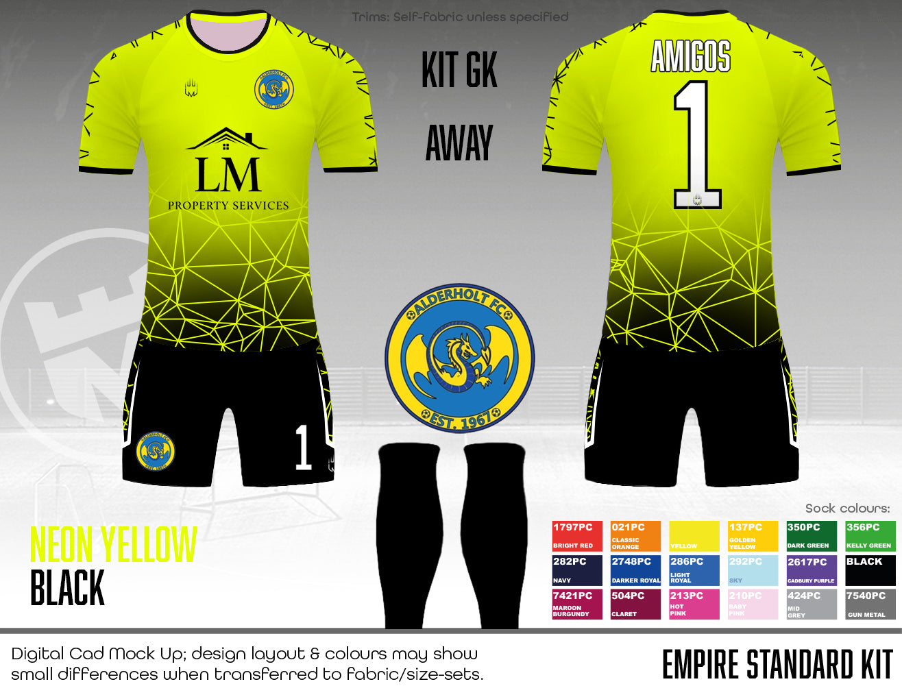 Alderholt Amigos - Home kit (LM yellow)