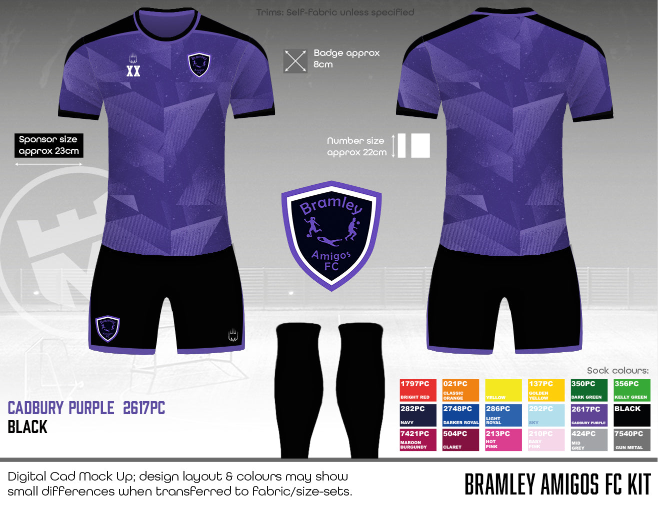 Bramley Amigos Fc - Training kit (Fabric A)