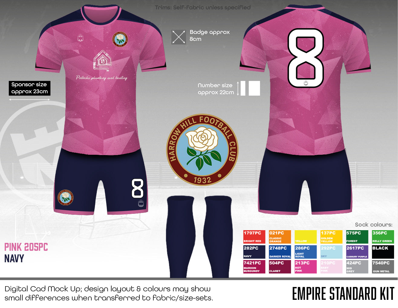 Harrow hill - Outfield Kit (pink)