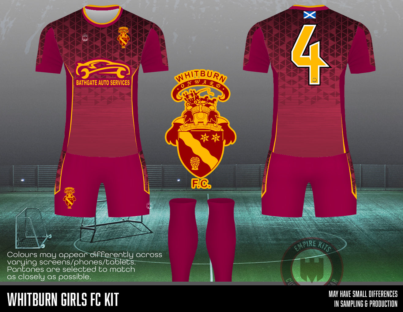 Whitburn Girls FC - Away kit