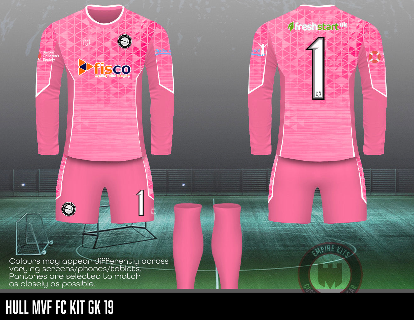 Hull MVF FC - REPLACEMENT GK KIT (Pink)