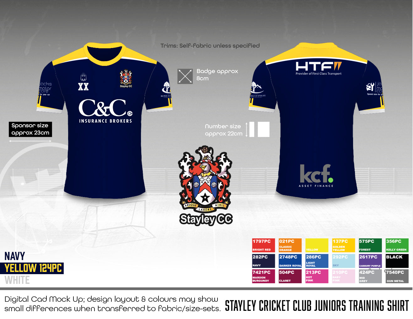 Stayley Cricket Club - Training Shirt (Fabric A)