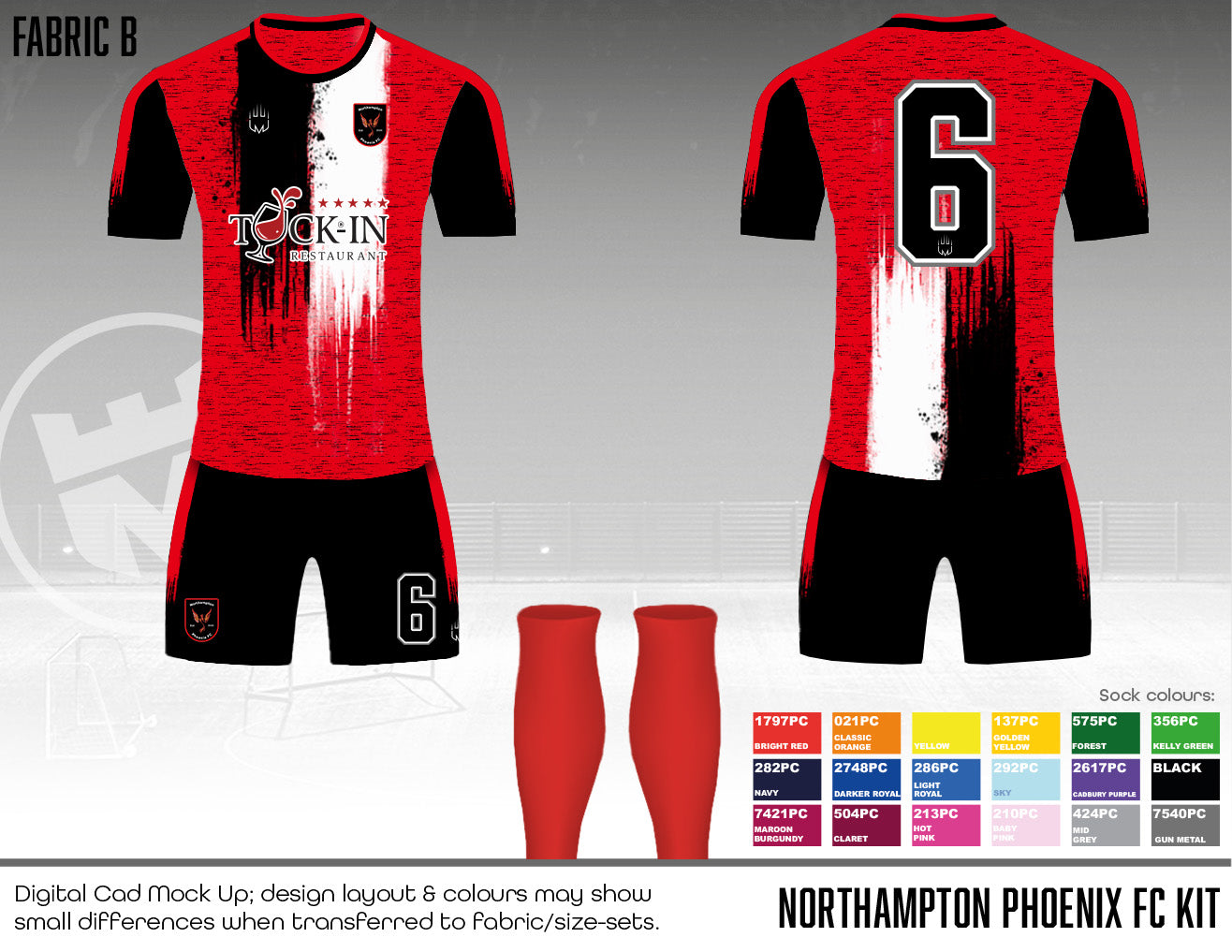 Northampton Phoenix FC - Replacement kit - Fabric B