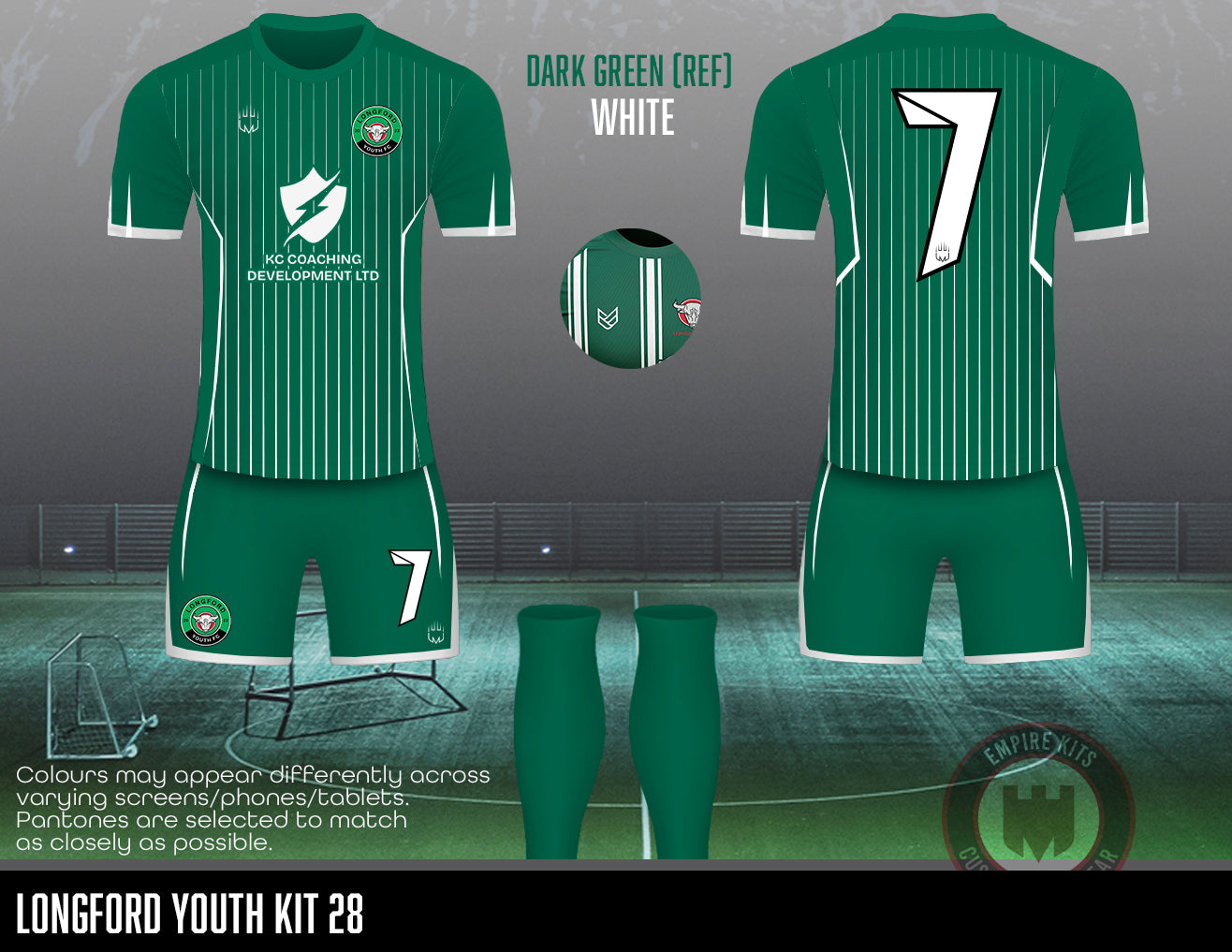 Longford Youth Fc - kit (green - KC coaching)