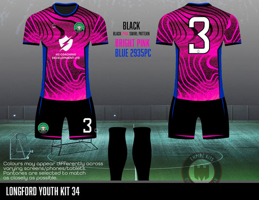 Longford Youth Fc - kit (pink - KC coaching)