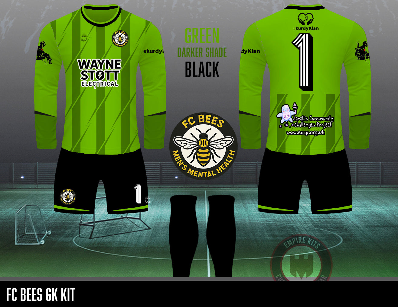 FC Bees - GK kit - Fabric B