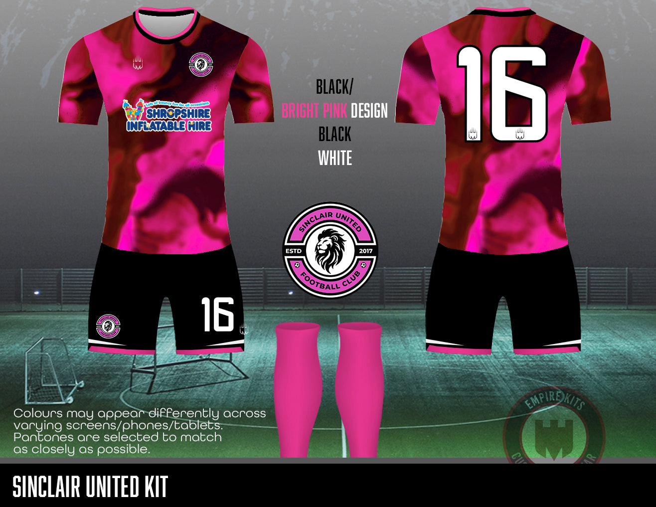 Sinclair United FC - Red Kit (U10 Lions -pink)