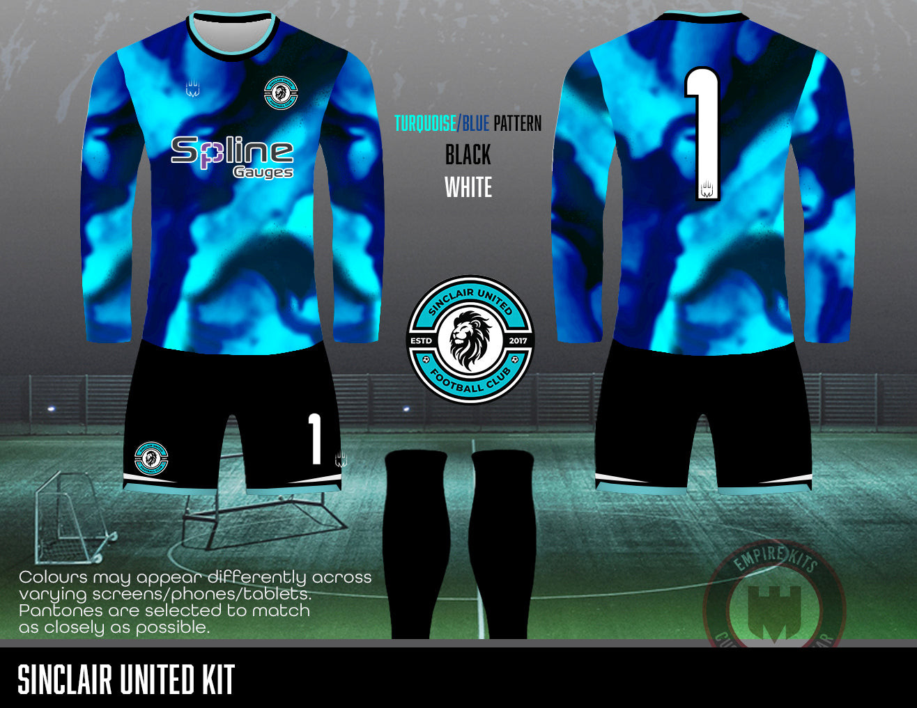 Sinclair United FC - GK Kit (U16-Turquoise)