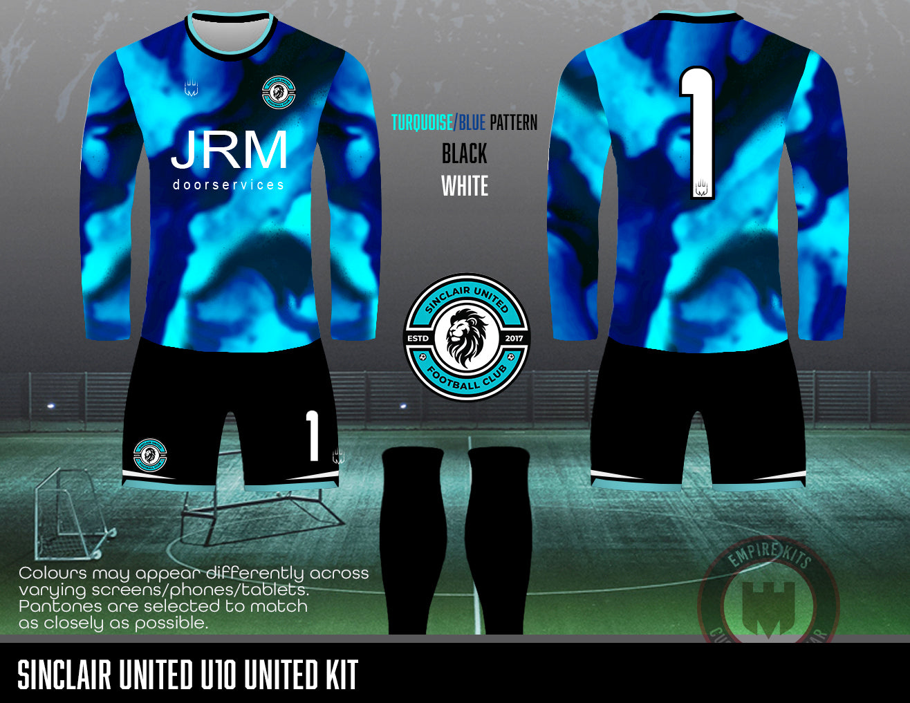 Sinclair United FC - GK Kit (u10 United - Turquoise)
