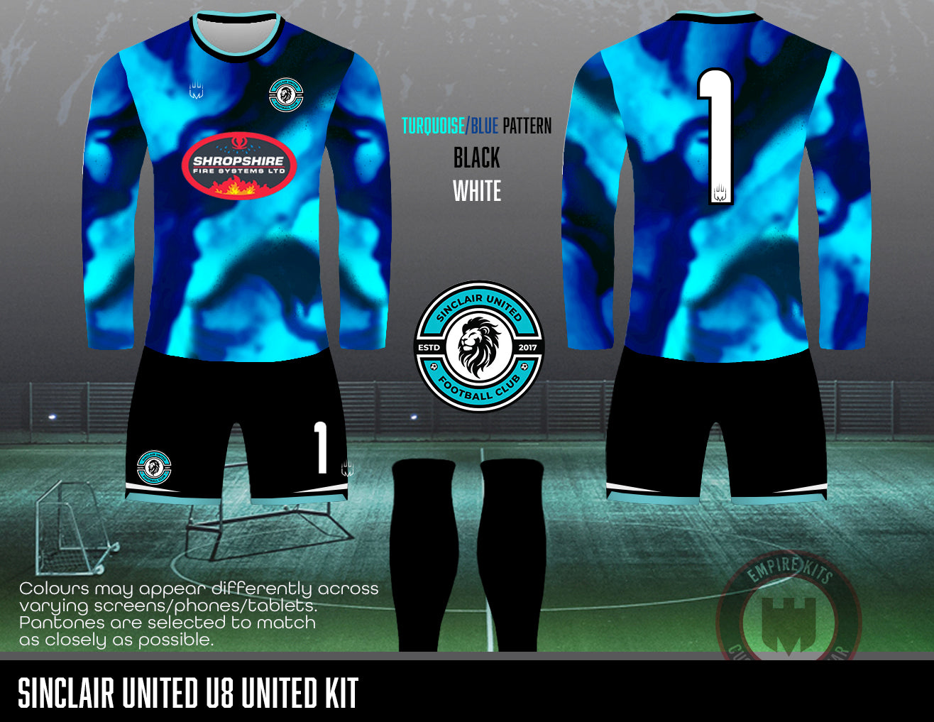 Sinclair United FC - GK Kit (U8 United - Turquoise)