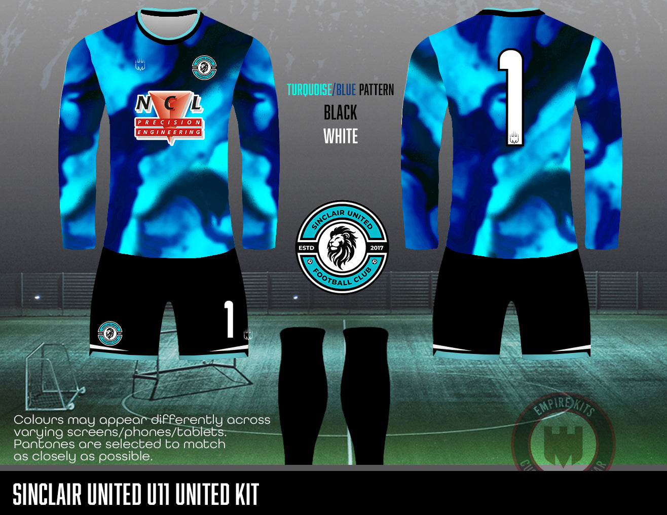 Sinclair United FC - GK Kit (U11 United - Turquoise)