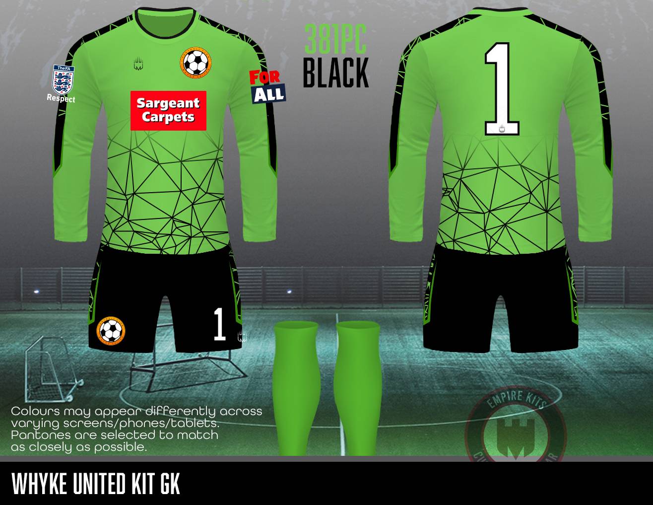 Whyke United - REPLACEMENT KIT (Sargeant Carpets Sponsor)