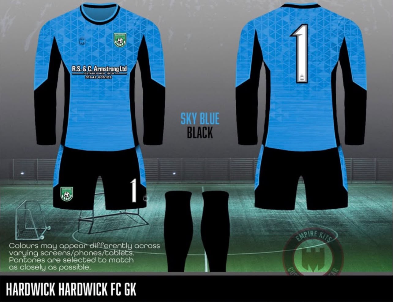 U11’s Hardwick FC GK kit - Fabric A