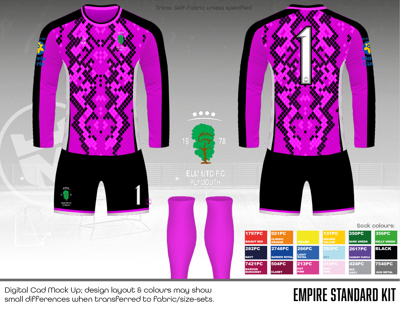 Elm United - GK Kit (pink/black) - Fabric B