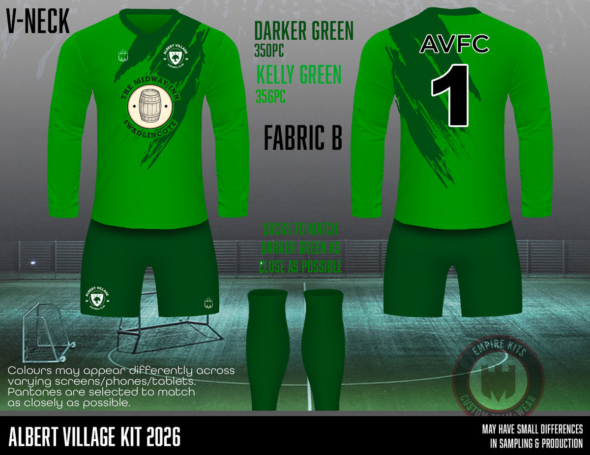 Albert Village FC - GK Kit - Fabric B (The Midway Inn)