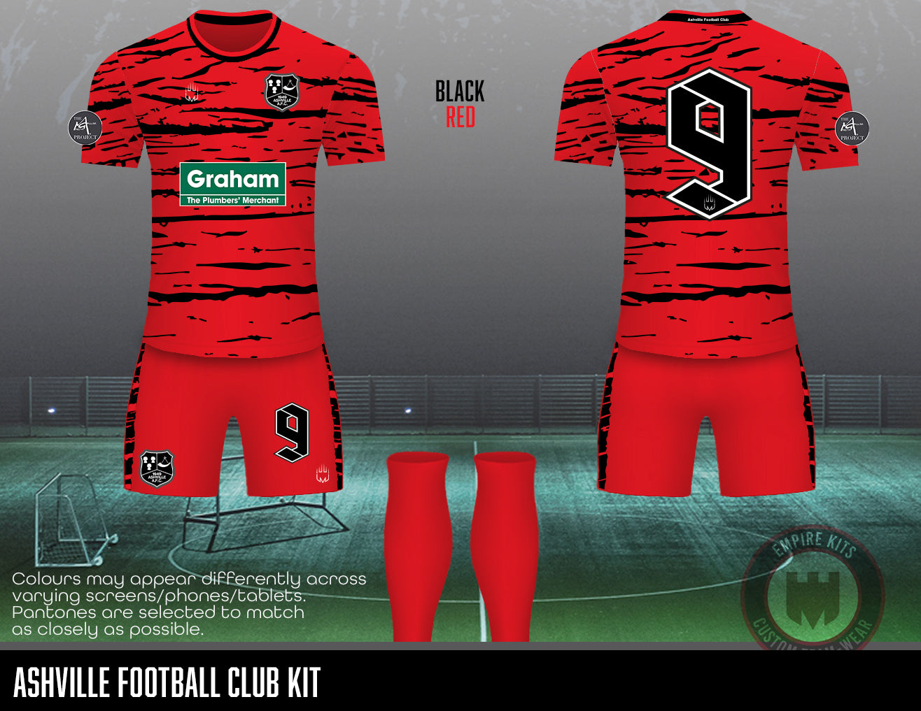 Ashville Football Club - RED REPLACEMENT KIT