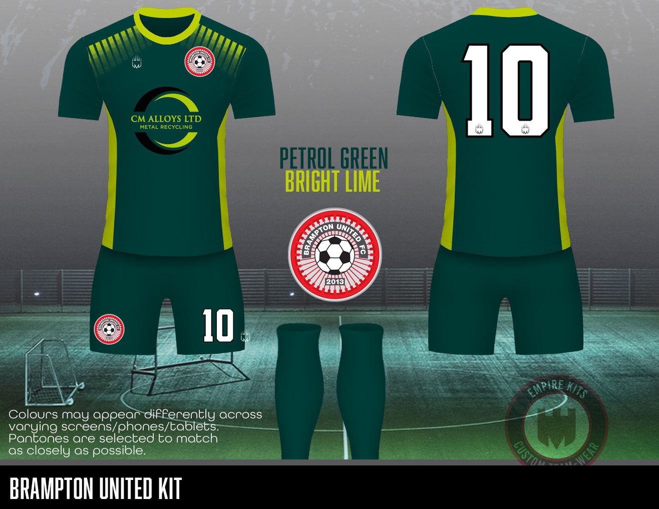 Brampton United FC - Outfield Kits (Bull's Head, CM alloys, Redefine)