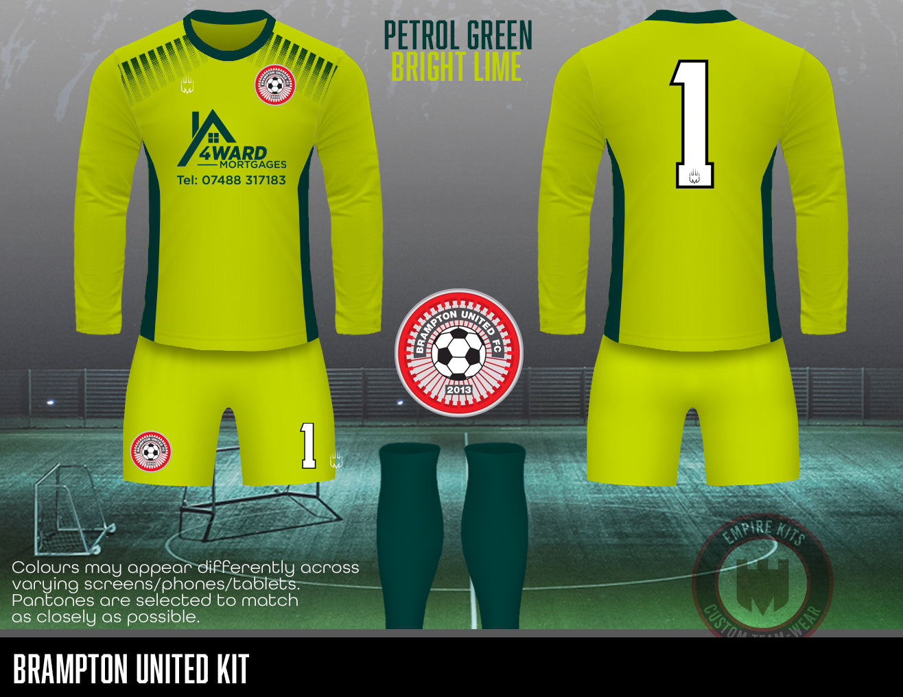 Brampton United FC - Outfield Kits (Railway children, 4Ward, AFLEX)