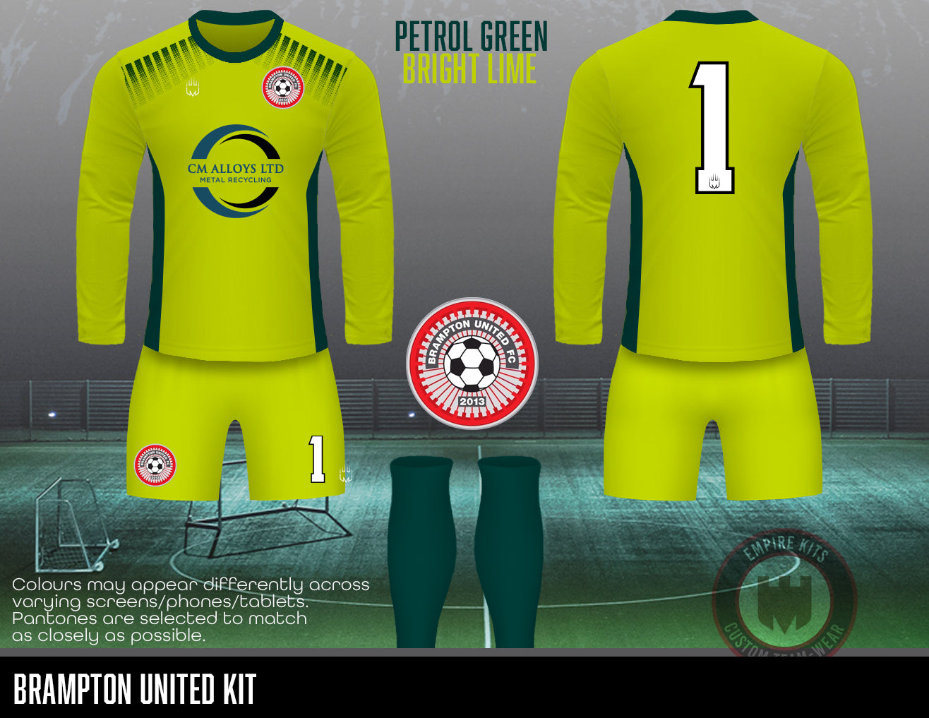 Brampton United FC - GK Kits (Bull's Head, CM alloys, Redefine)