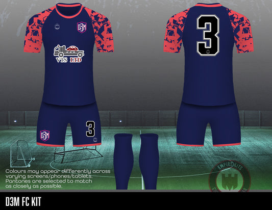 D3M FC - Outfield Kit (navy/pink)