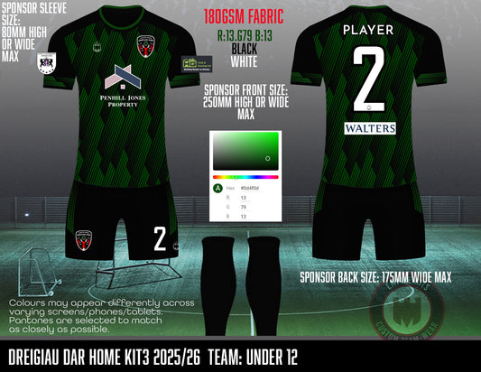 Dreigiau Dar Trust - Outfield kit (U12)