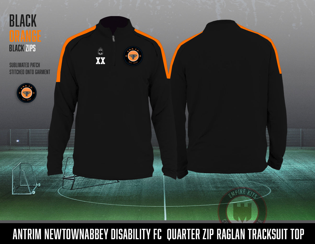 Antrim Newtownabbey Disability FC 1/4 Zip Tracksuit Top