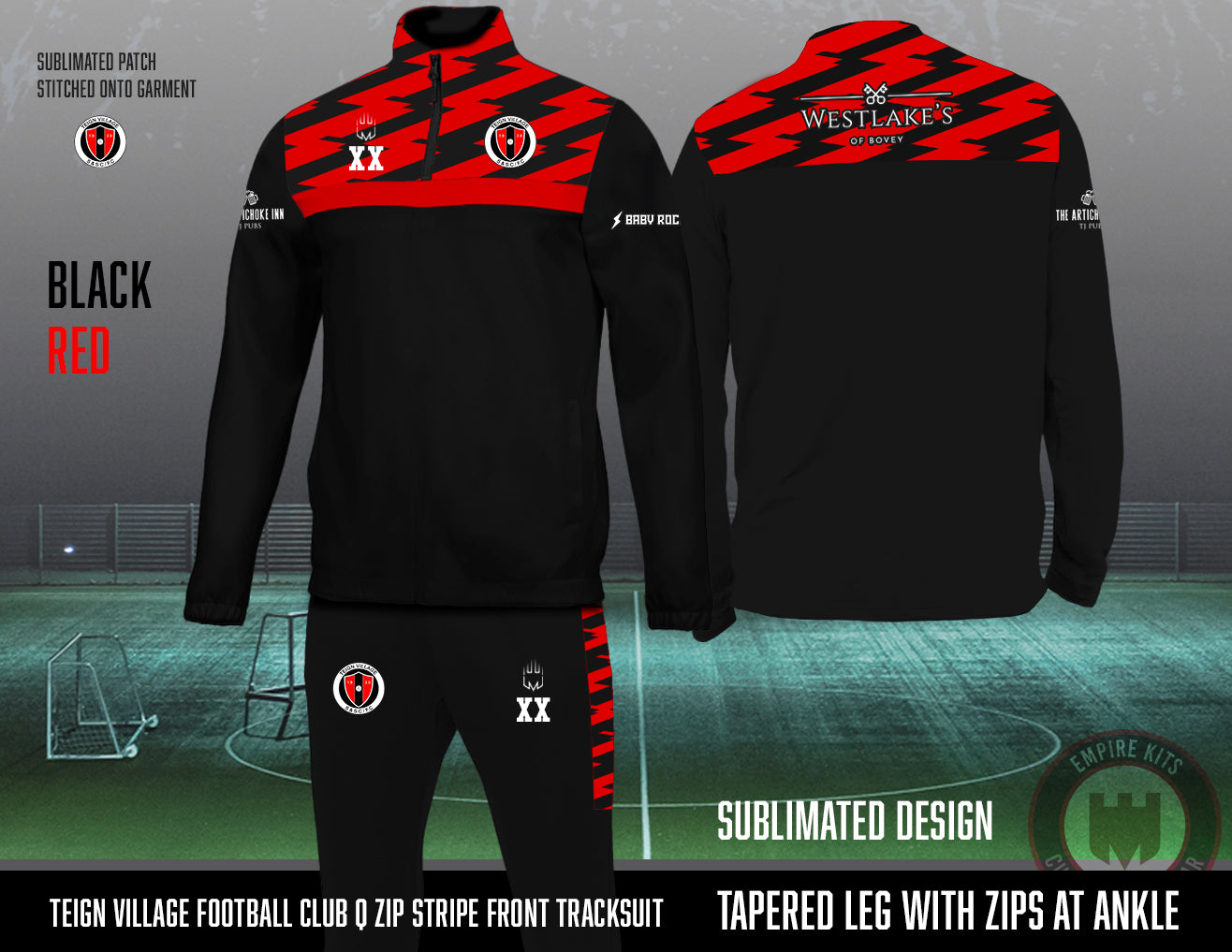 Teign Village Football Club 1/4 Zip Tracksuit