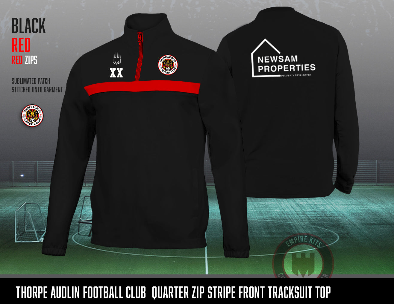 Thorpe Audlin Football Club 1/4 Zip Tracksuit Top
