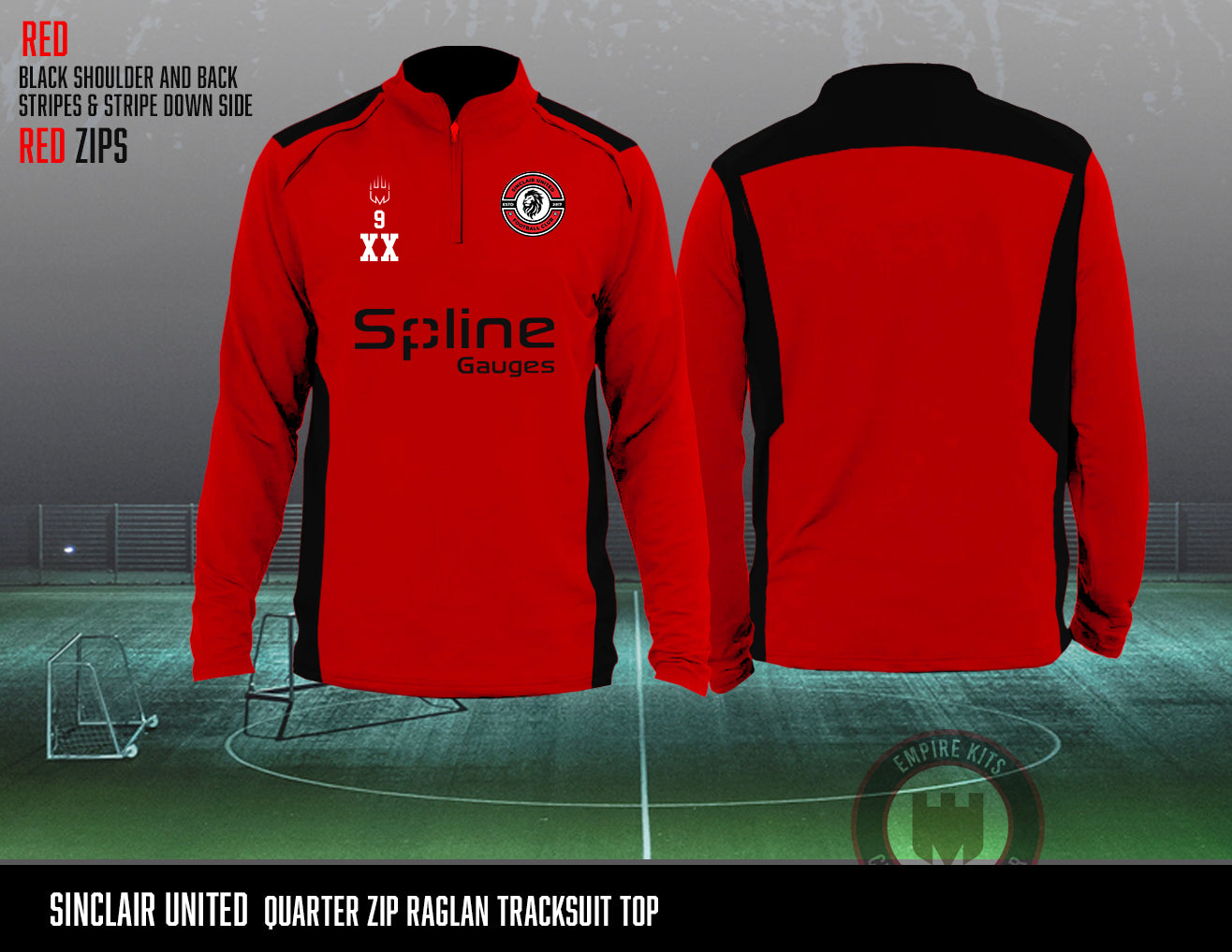 Sinclair United FC - 1/4 Zip Tracksuit Top (U16)