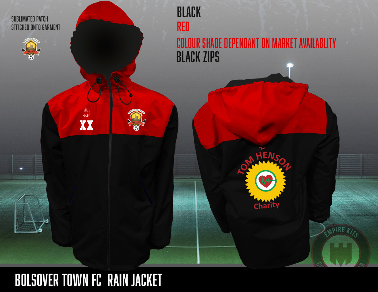 Bolsover Town FC Rain Jacket (Tom Henson Charity)