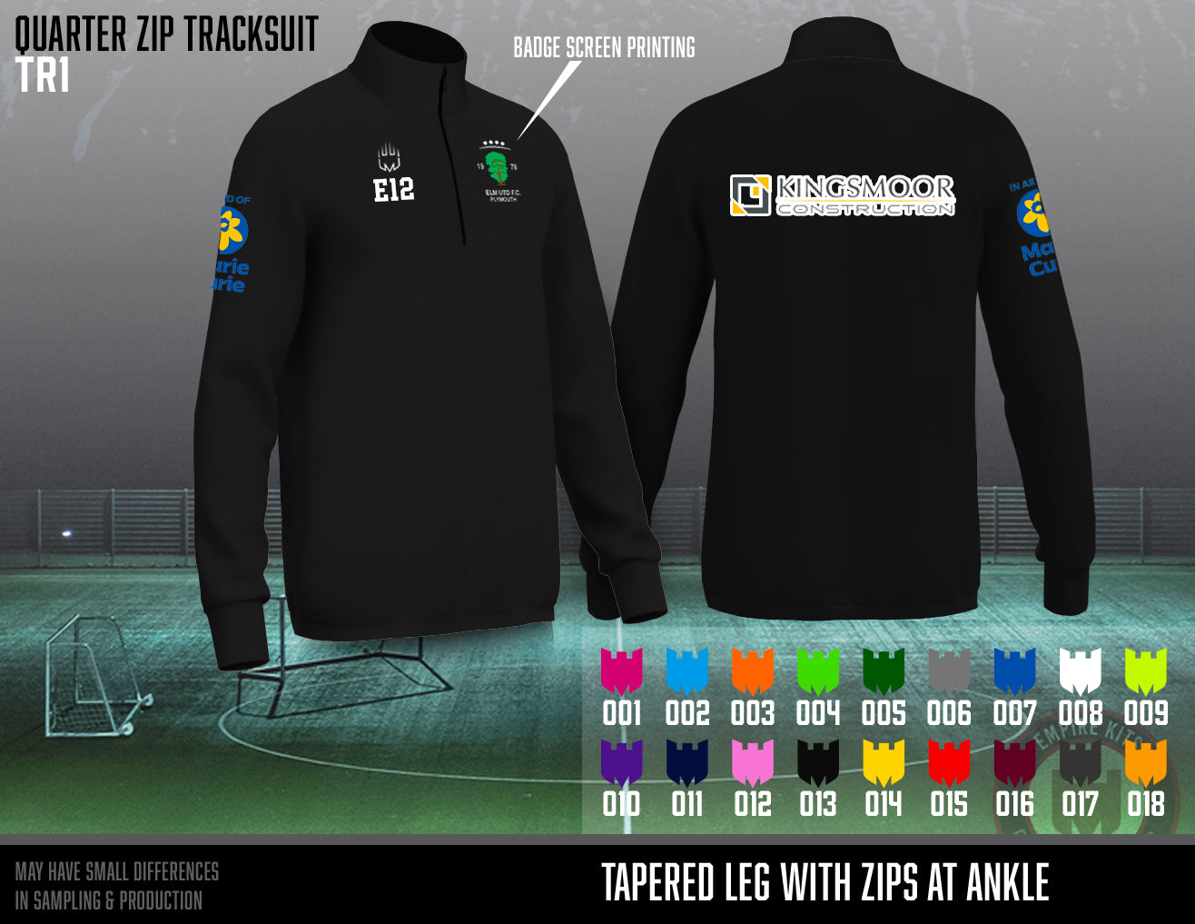 Elm United club - Quarter Zip Tracksuit Top U12