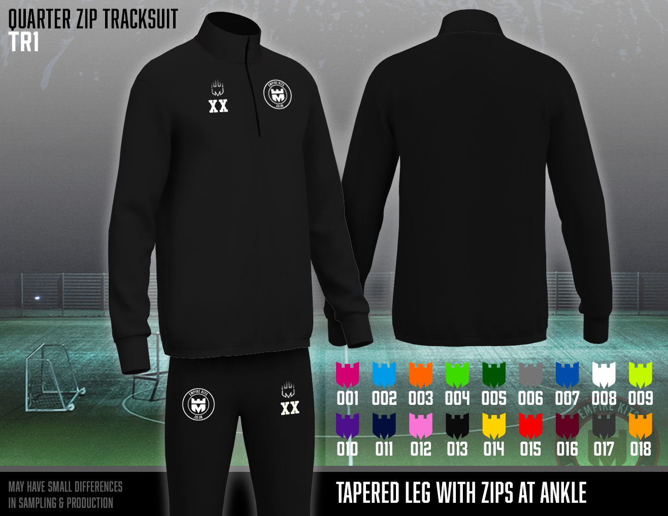 Custom 1/4 Zip Tracksuit Tops