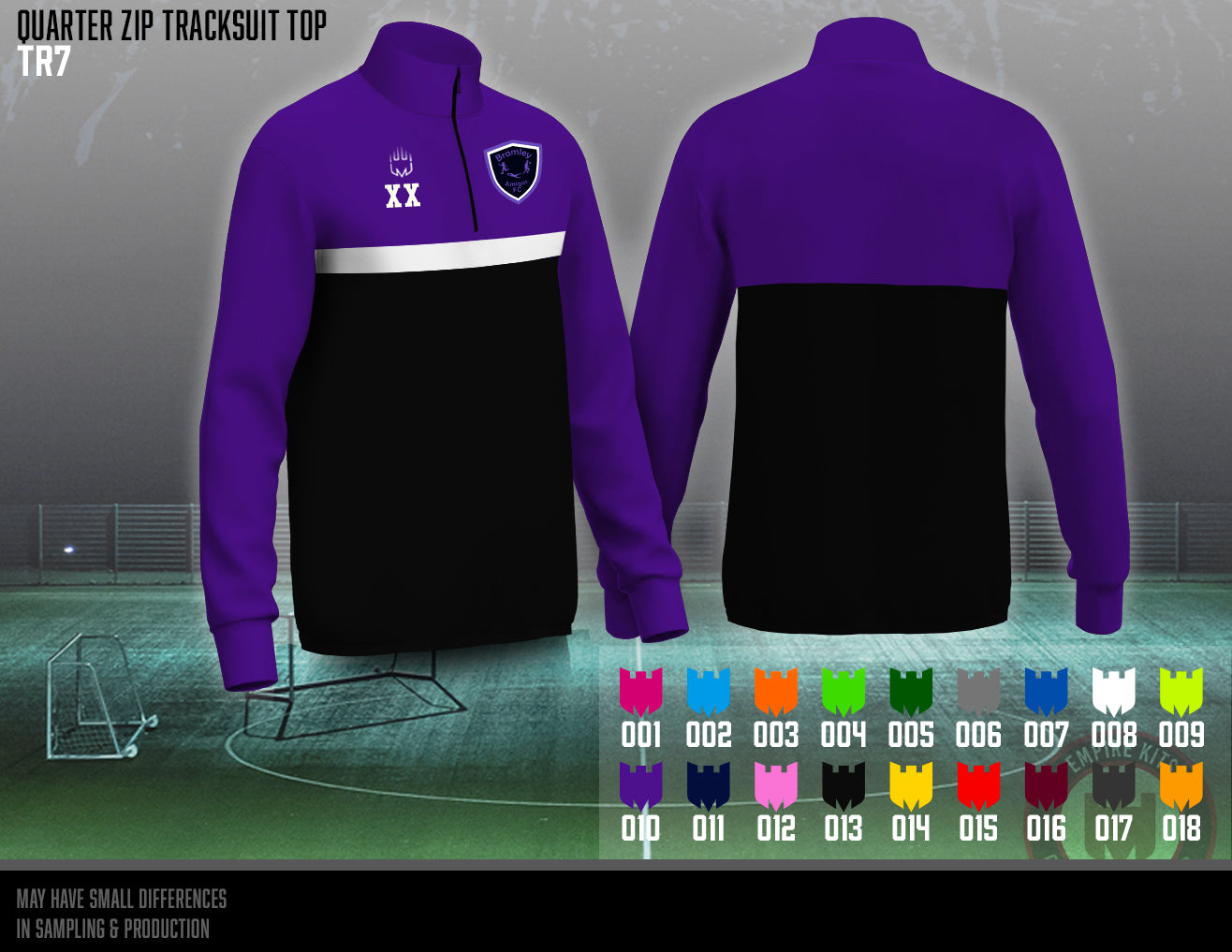 Bramley Amigos FC - Quarter Zip Tracksuit Top
