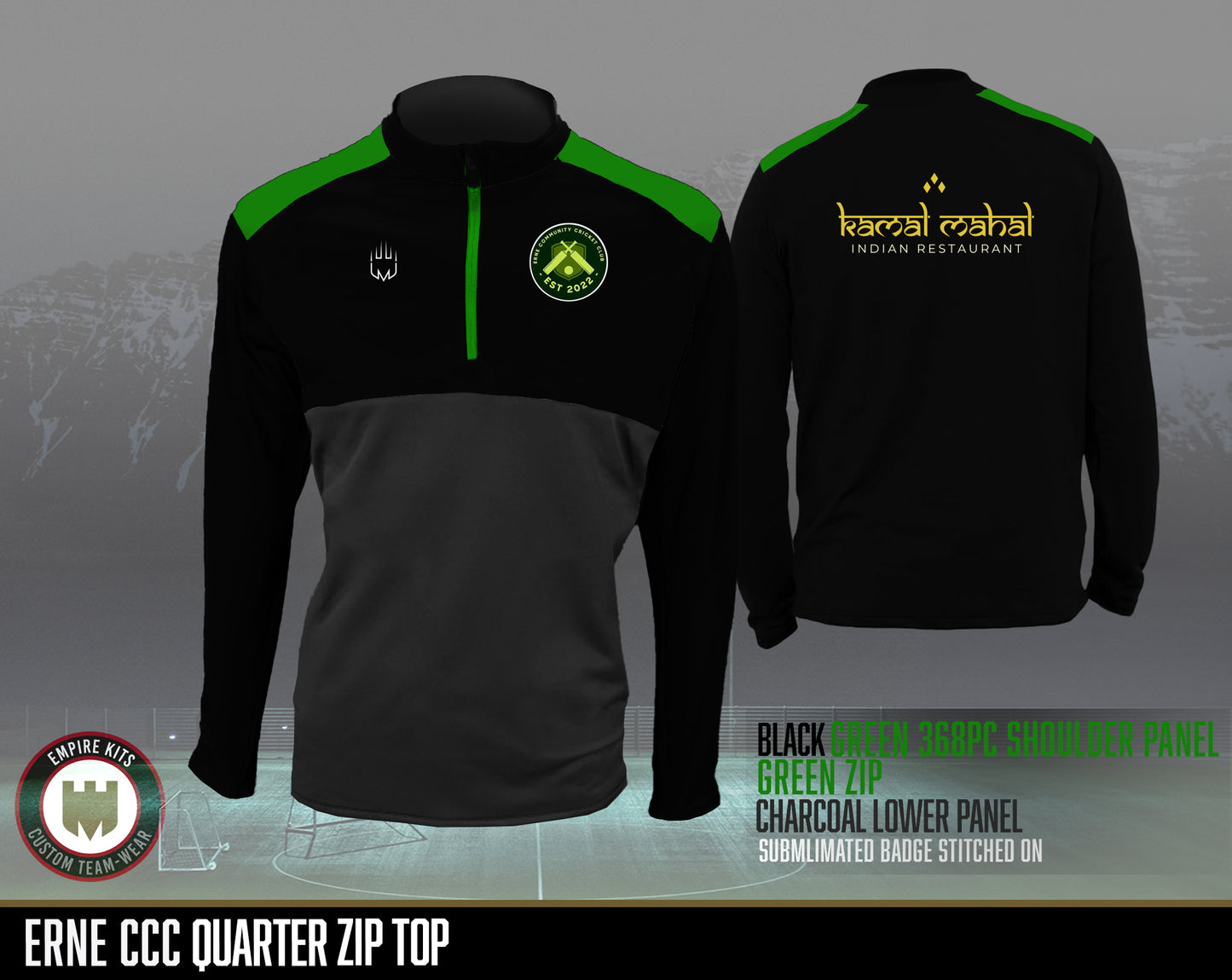Erne Community Cricket Club 1/4 Zip Tracksuit Top