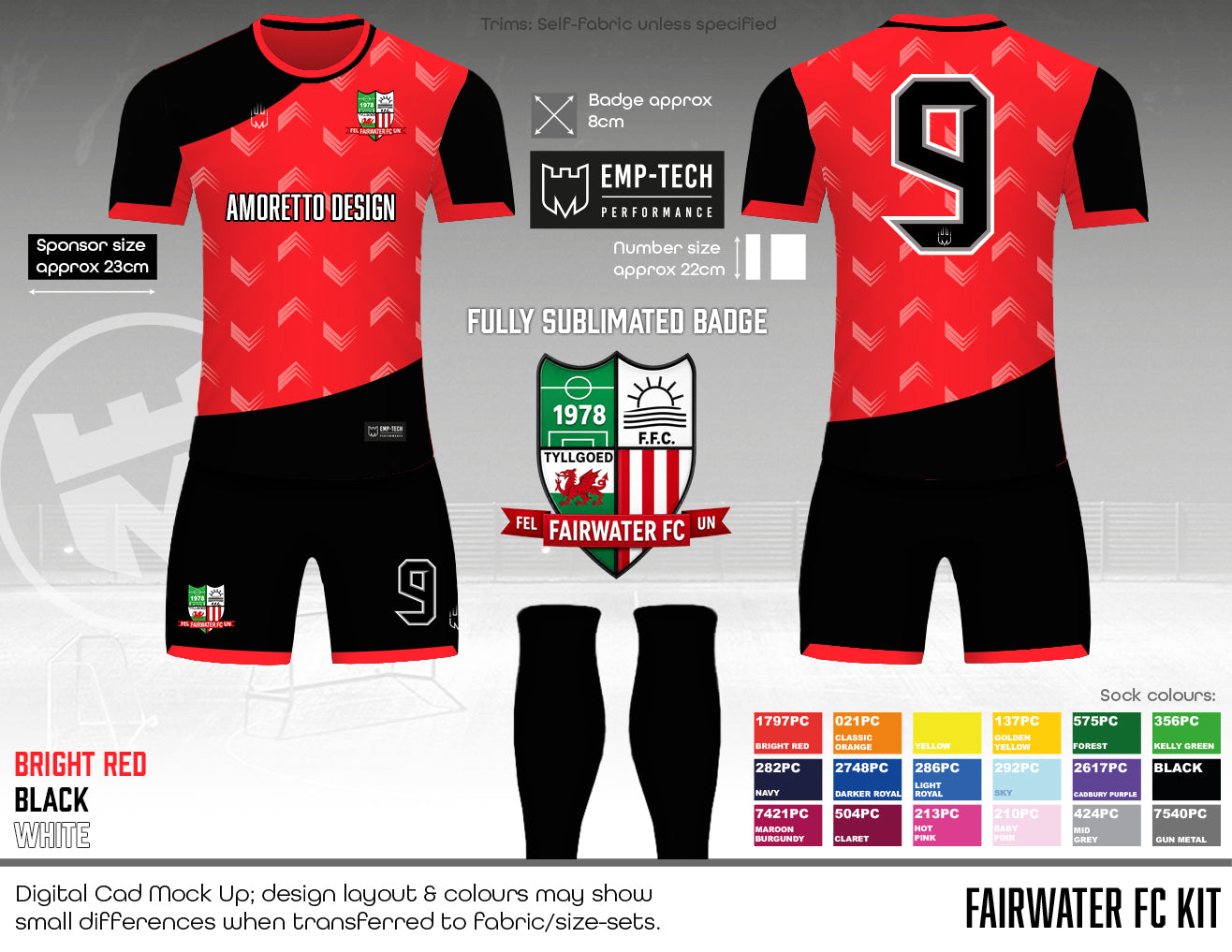 Fairwater FC - Outfield Kit - Amoretto (Emptech)