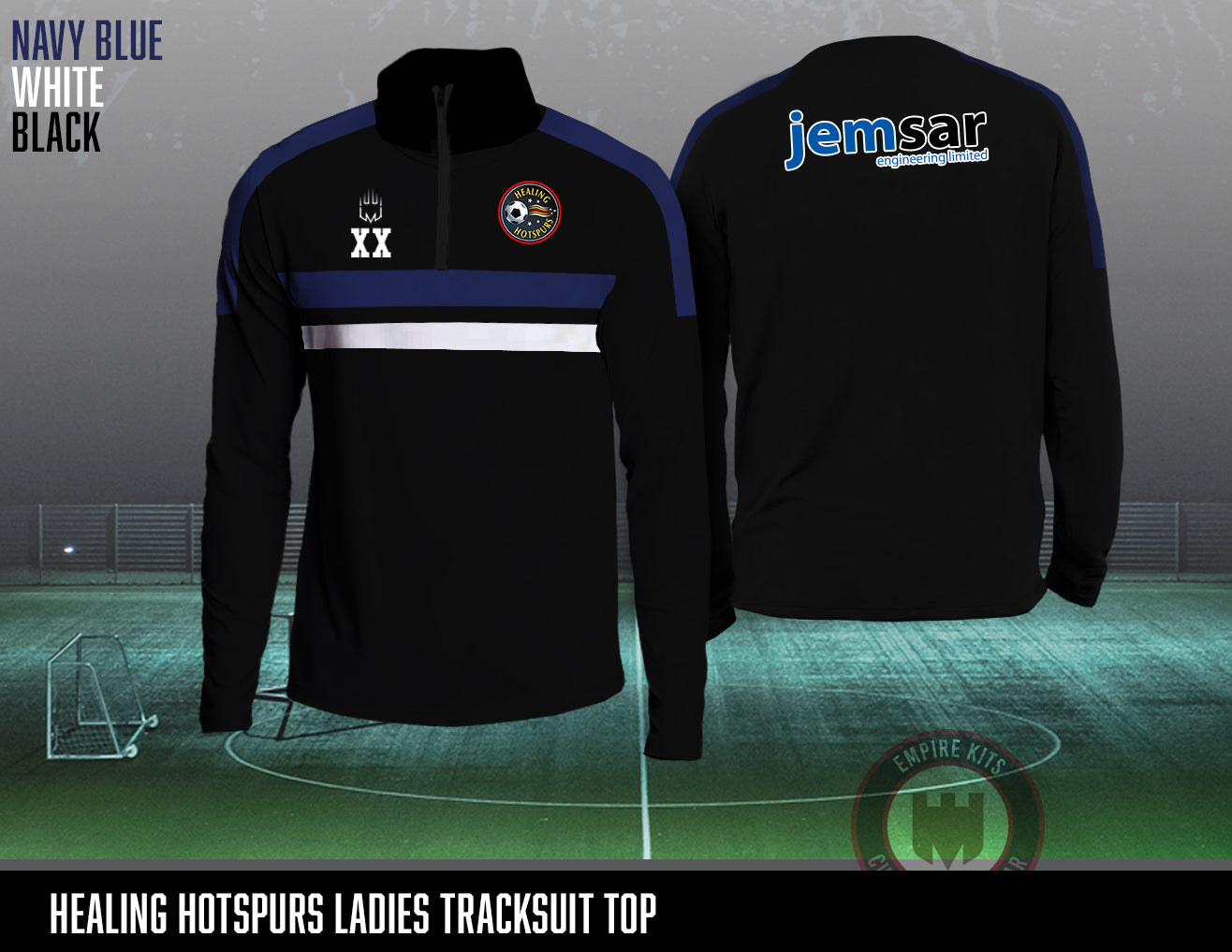 Healing Hotspurs Ladies Club Shop - Ladies 1/4 Zip Tracksuit Top