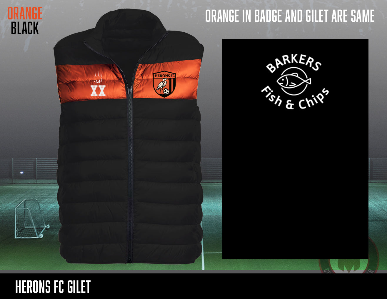 Herons FC Gilet (Barkers fish and chips)