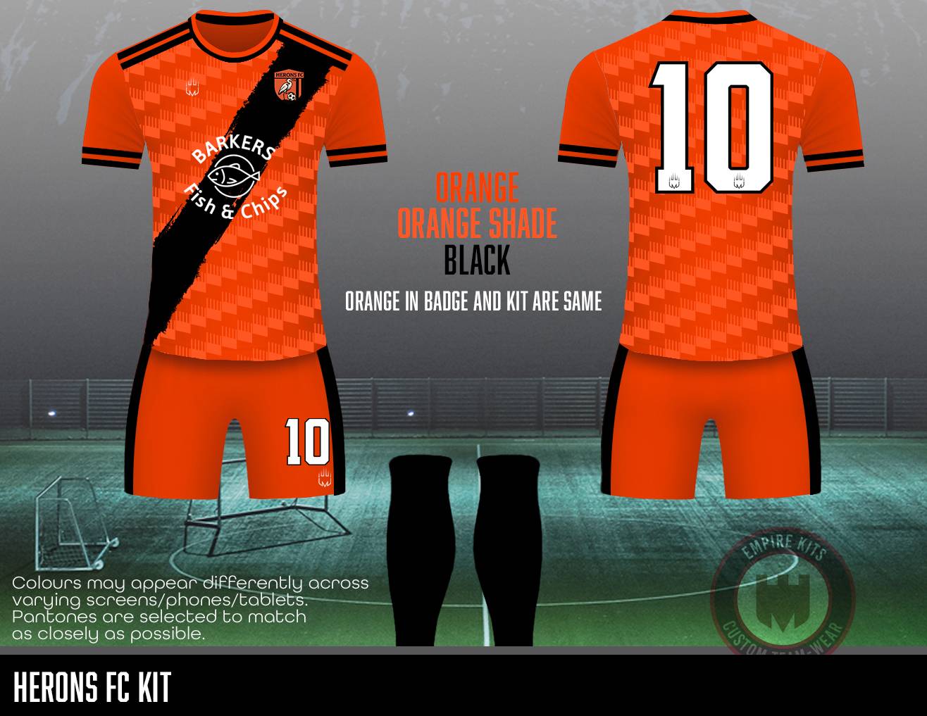 Herons FC Kit (Barkers fish and chips)