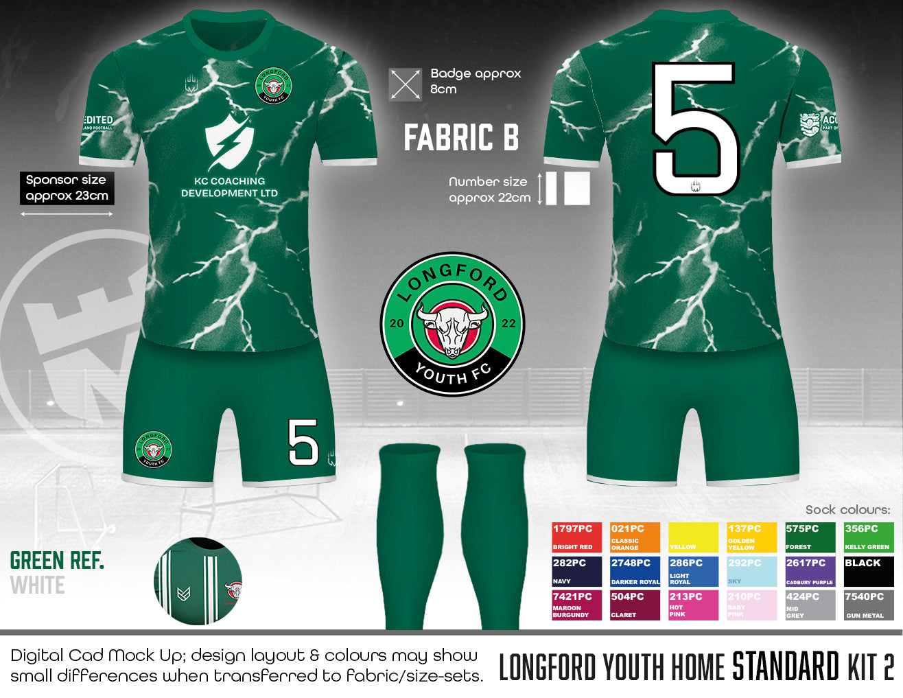 Longford Youth Fc - Home kit (KC coaching) - Fabric B