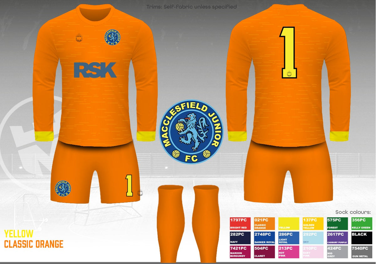 Macclesfield Juniors Fc GK Kit (Fabric A- RSK)