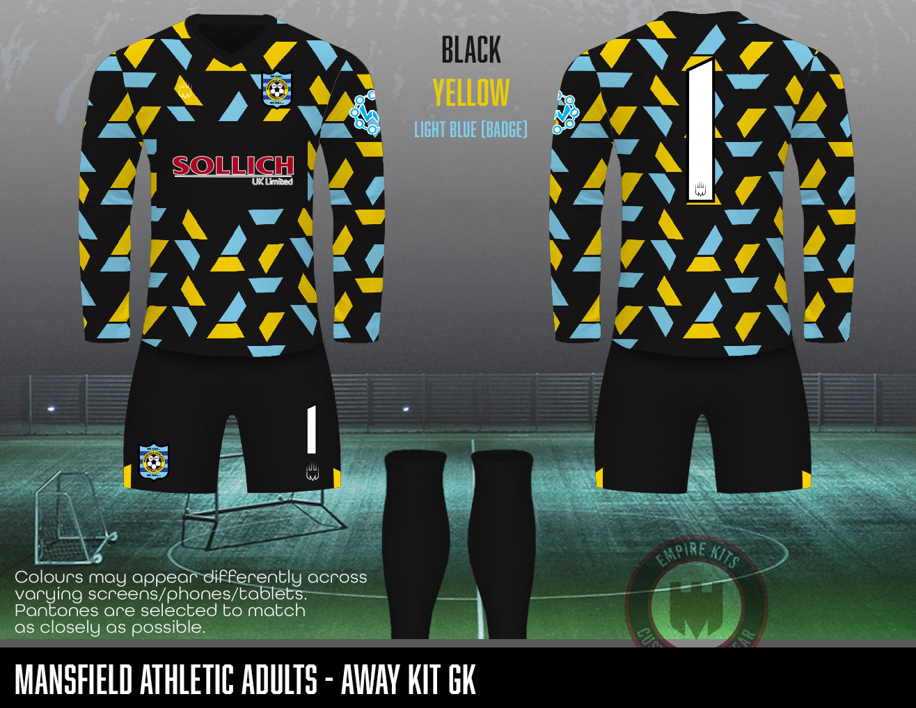 Mansfield Athletic - Away GK kit (Adults)