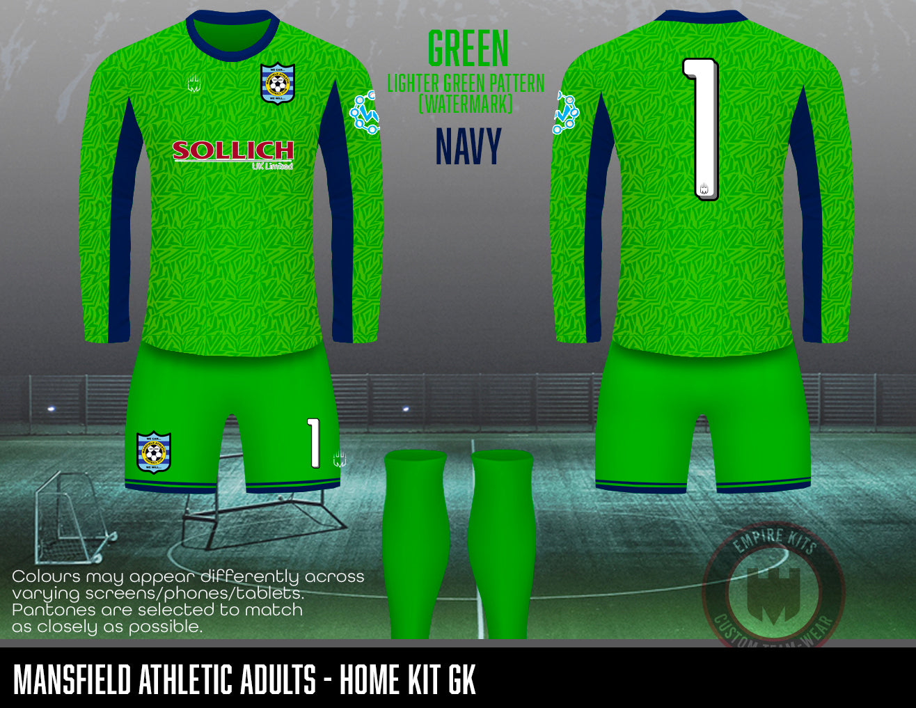 Mansfield Athletic - Home GK kit (Adults)