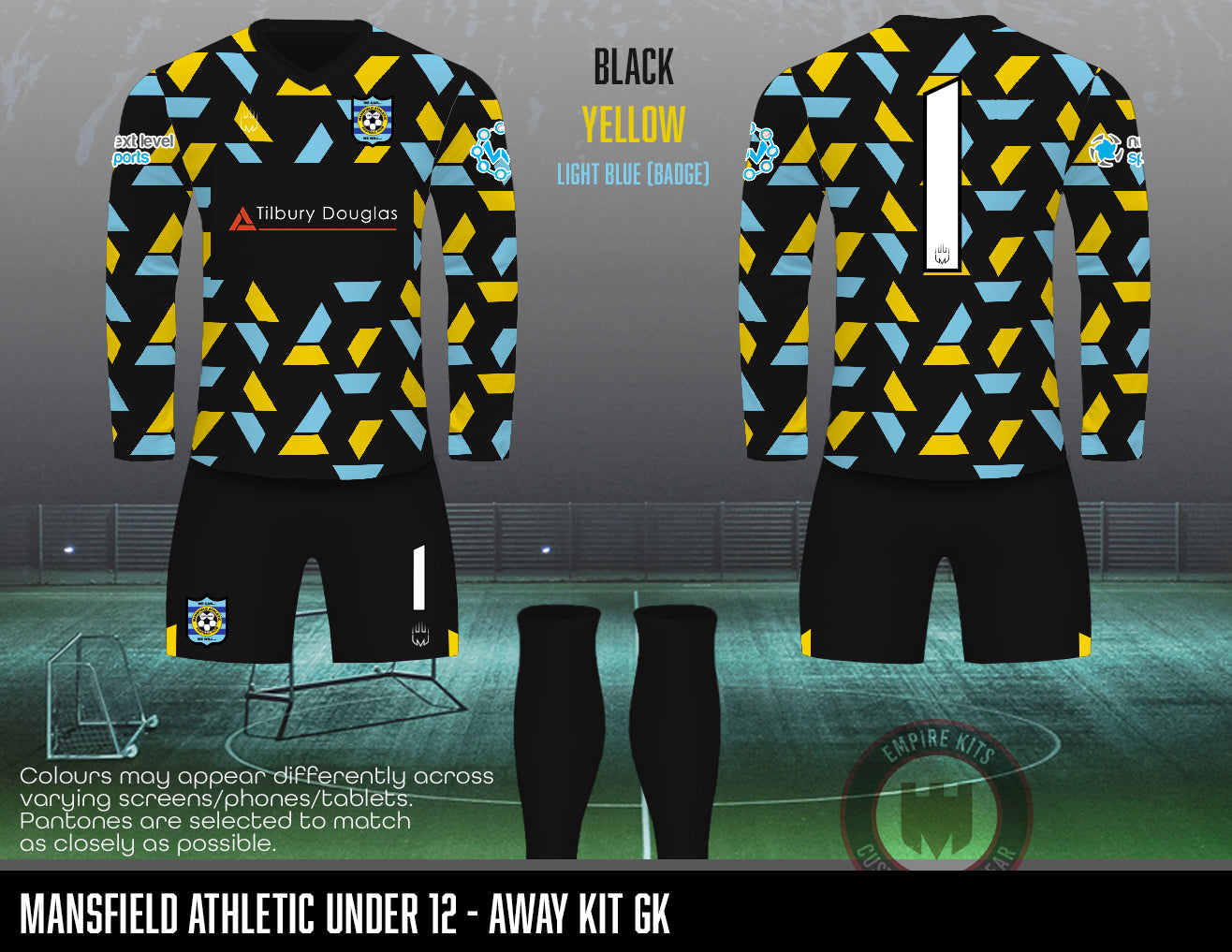Mansfield Athletic - Away GK kit (U12)