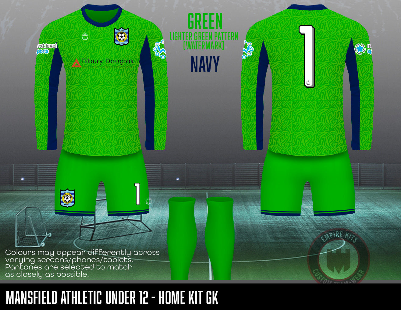 Mansfield Athletic - Home GK kit (U12)